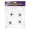 Beistle Club Pack of 12 Flame Resistant Giant White Halloween Spider Web with Spiders